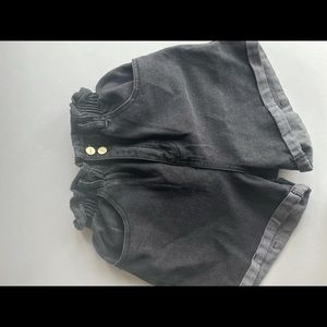 Grey Vintage Style High Waisted Shorts